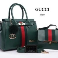Tas wanita merk Gucci ( kw super) - hijau tua