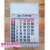 Kalender kerja 2019 dengan sablon merek toko