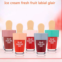 Novo Lipstik cair 5 Warna Ice cream Tahan Lama