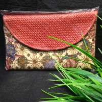 clutch batik lawasan anyaman pandan dompet tas gift khas Indonesia 023