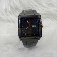 Jam Tangan Pria/Cowok Swiss Army Petak Black + Bonus Tali Kulit