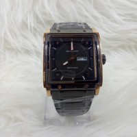 Jam Tangan Pria/Cowok Swiss Army Petak Gold Hitam + Bonus Tali Kulit