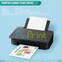 New Printer Canon TS307 TS-307 WiFi, Photo Printer Borderless (Tanpa