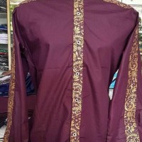 baju koko galeri santri terbaru kombinasi batik