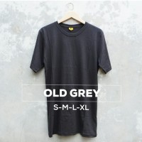 ABU GELAP PENDEK KAOS PRIA POLOS KATUN COMBED 30s