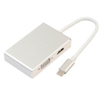 USB TYPE C TO HDMI + VGA + 3 USB 3.0 Adapter USB 3.1 Converter 5in1