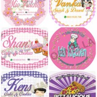 Jual Label Stiker Nama untuk Kue Makanan Label Toples