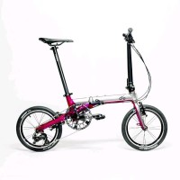 Ready FLOCK OTD 14 INCH - SEPEDA LIPAT 3 SPEED - PINK SILVER