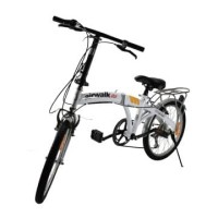 Airwalk Expresso Sepeda Lipat 20 Inci 6-Speed - Putih dan hitam