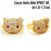 Jual XP657-DE Cincin Hello Kitty Perhiasan Lapis Emas Berkualitas