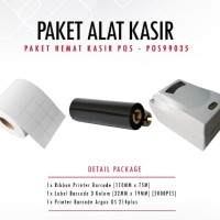 PAKET PRINTER ARGOX OS 214 PLUS + RIBBON + STIKER LABEL 32x19mm