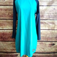 Kaos Raglan Wanita Muslimah Lengan Panjang Warna Tosca Navy S-M-L-XXXL