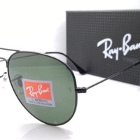 Kacamata Rayban Aviator Diamond Hard 3026 hitam lensa hijau Tokopedia