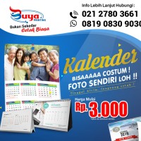 Cetak Kalender Foto 2019 Transparan