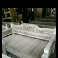 kursi kayu panjang sofa bed minimalis ukir mentah J187