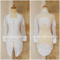 Kebaya putih pengantin / kebaya muslim wanita / kebaya akad murah
