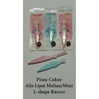 PRODUK PENDUKUNG Pisau Cukur Alis Lipat Malian - Mini L-Shape Razors