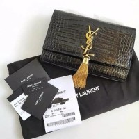 Tas Saint Laurent original - Ysl kate monogramme tassel black ghw cb