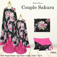 Mukena Wanita Dewasa Couple Ibu Anak Sakura Jepang Mukenah Muslim
