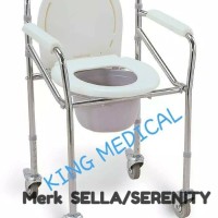 Commode Chair Kursi BAB Serenity Pakai Roda khusus gojek & garb