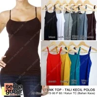 TANK TOP POLOS - Basic Tanktop Wanita Tali Kecil All Size - Kaos Dalam