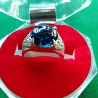 Cincin Perak BATU BLUE OBSIDIAN Model Cewek 01 BP JMR