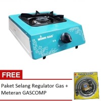 WINN GAS Kompor Gas Stainless 1 Tungku W-188 FREE Paket Limited