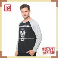 Ramayana - RAF - Kaos Tshirt Raglan Los Angeles Hitam
