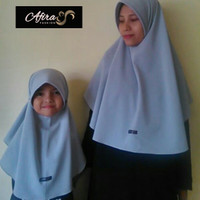 Jilbab Couple Ibu dan Anak HARGA SEPASANG Hijab Khimar Bergo Abu