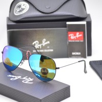 Kacamata rayban sunglass rayban aviator diamond hard biru tosca