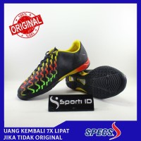 Sepatu Futsal Specs Swervo Rasta IN Black Rainbow 400455 Original