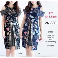 Dress Batik Modern Wanita Dress Batik Formal Pesta VN83 Berkualitas