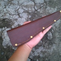 Sarung kulit asli pisau boning victorinox tramontina dll size 15-18 cm