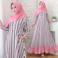 GROSIR TERBARU GAMIS MONALISA GARIS PELANGI