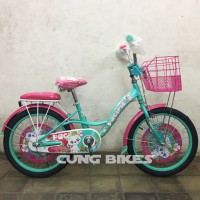 SEPEDA ANAK PEREMPUAN MINI PACIFIC VALENTINO UKURAN 20 WARNA KOMBINASI