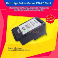Cartridge Tinta Bekas Canon PG-47 Black , Printer Canon E400 E460