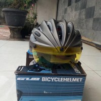 Helm Sepeda Mtb Dengan Kaca Mata Goggles Dan Sunvisor Dari Lapak