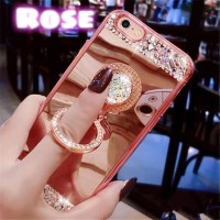 Diamond Plated Mirror Case For Samsung Galaxy J2 Prime & Ring Stand