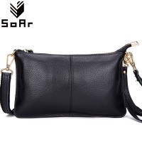 REAL PICT Melambung Modis Sapi Kulit Wanita Kurir Tas Ponsel Dompet