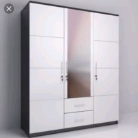 lemari pakaian 3pintu minimalis warna putih