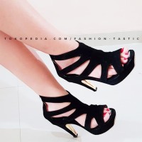 High heels Murah PENTA HEELS SM166 Hitam Sepatu wanita hak tinggi kece