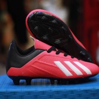 Sepatu Bola Adidas X 18 Kids / Anak-anak Merah list Putih Grade Ori
