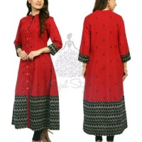Kajal red black kurti dress india ori