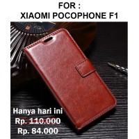 Case Xiaomi Pocophone F1 casing leather dompet kulit FLIP COVER WALLET