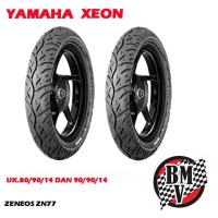 Baru Ban Motor Xeon Tubeless Zeneos 2 Pcs Uk.80.90.14 & 90.90.14 Zn77