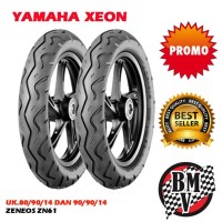 Baru Ban Motor Xeon Tubeless Zeneos 2 Pcs Uk.80.90.14 & 90.90.14 Zn61