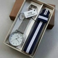 jam tangan pria wanita DW WD Daniel wellington free tali kanvas