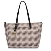 Tas Fossil Tas Wanita Original Brand Fossil Rachel Tote Brown Cream Or