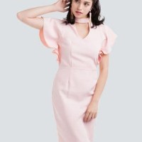 Meraki Blush Pink Formal /Dress Natal/Dress Imlek/Dress Pesta import