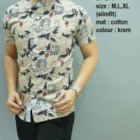 Paling Laku Baju Batik Pria Slim Fit Modern Keren Mewah BT296